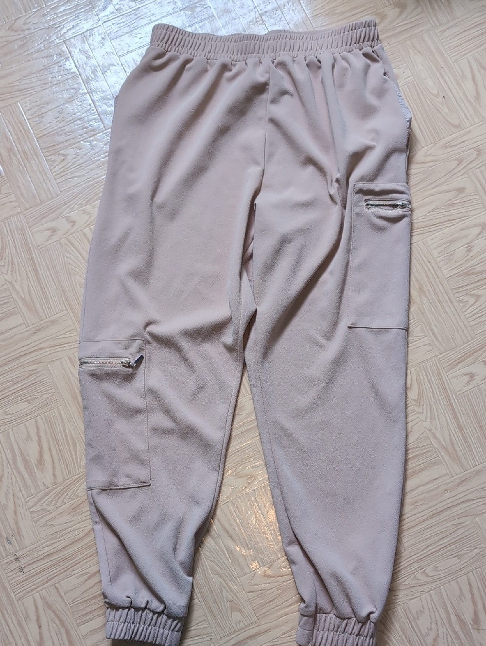 Revamped Beige Jogger Style Pants